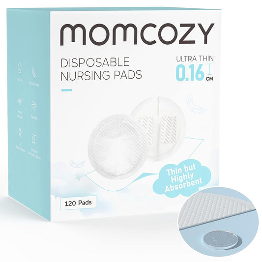 Momcozy Ultra-Thin Disposable Nursing Pads, Super Absorbent, D Shaped, 120 Count