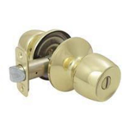 Defiant Brandywine Polished Brass Bed/Bath Privacy Door Knob, NIP