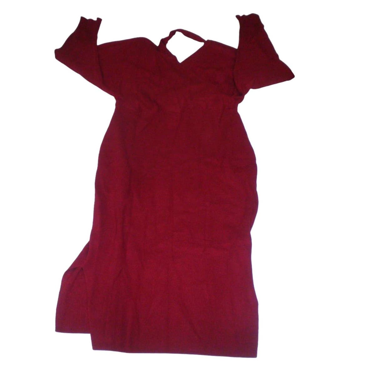 Women's Sweater Dress, Maternity, Nursing, Any Dress-up Occasion, XL, Burgundy