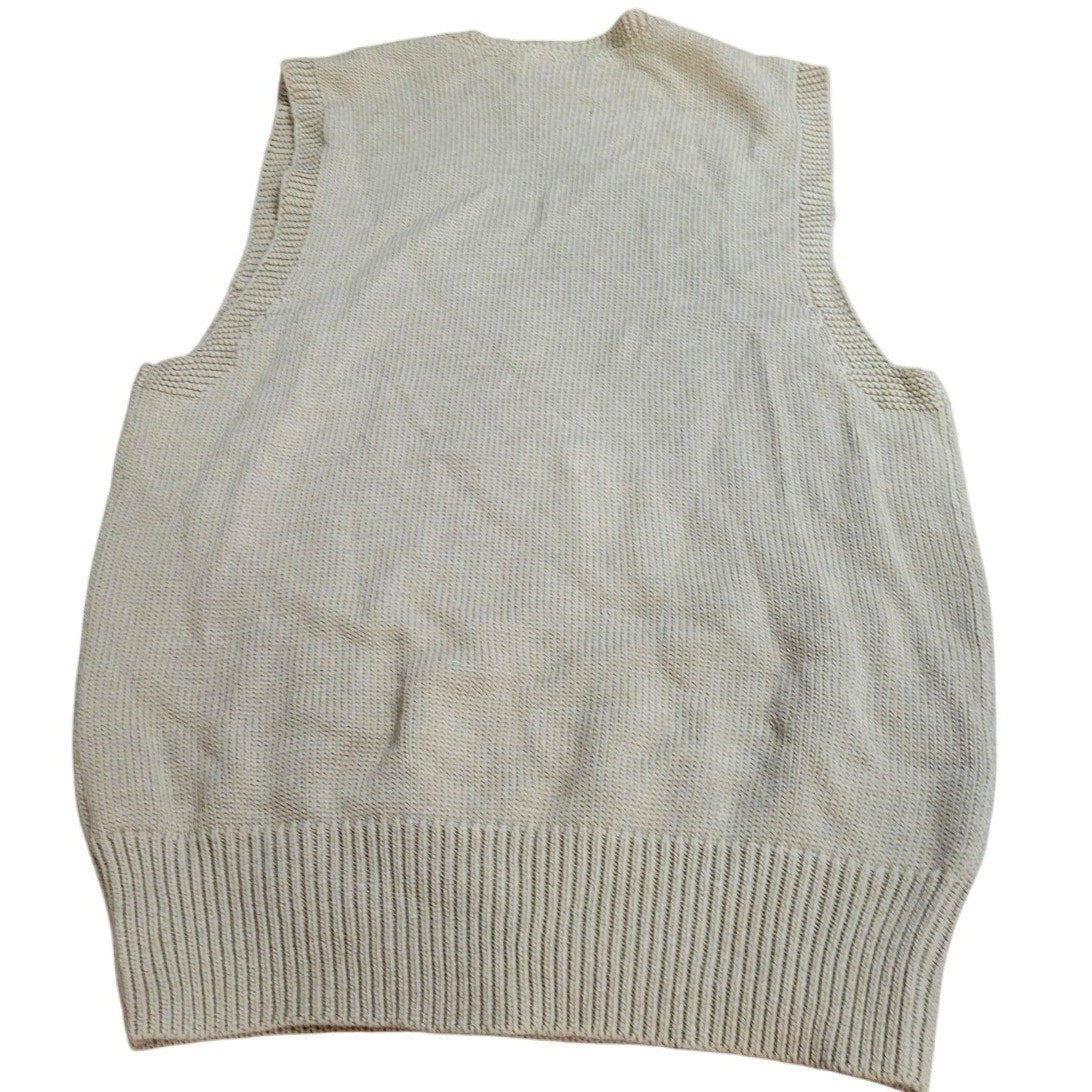 Ralph Lauren RRL Collection Men's Cotton V-Neck Sweater Vest, Cream, Med.