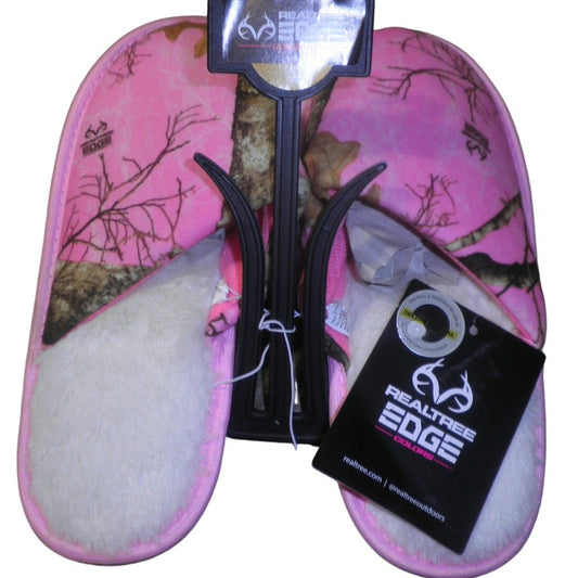 Realtree Edge Small/Medium (7/8) Camo Pink Slippers, NWT