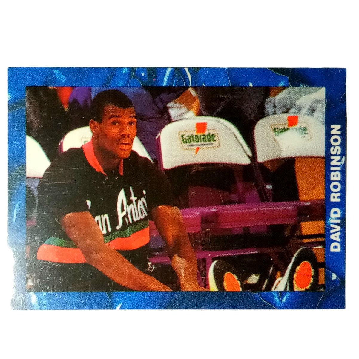 1991 San Antonio Spurs David Robinson on Bench, Unbranded Oddball Printing, NM