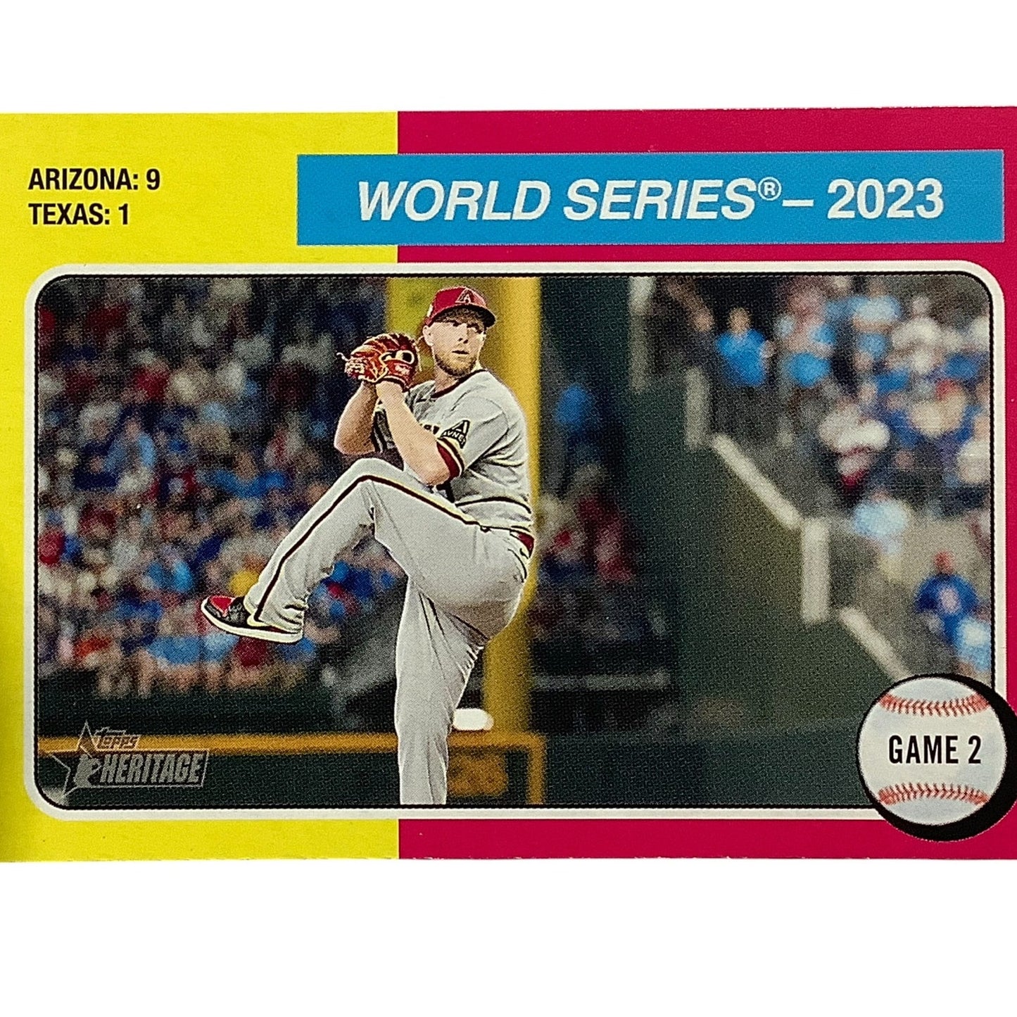 2024 Topps Heritage - 2023 World Series Game 2 Arizona 9 Texas 1, Card #462, NM+