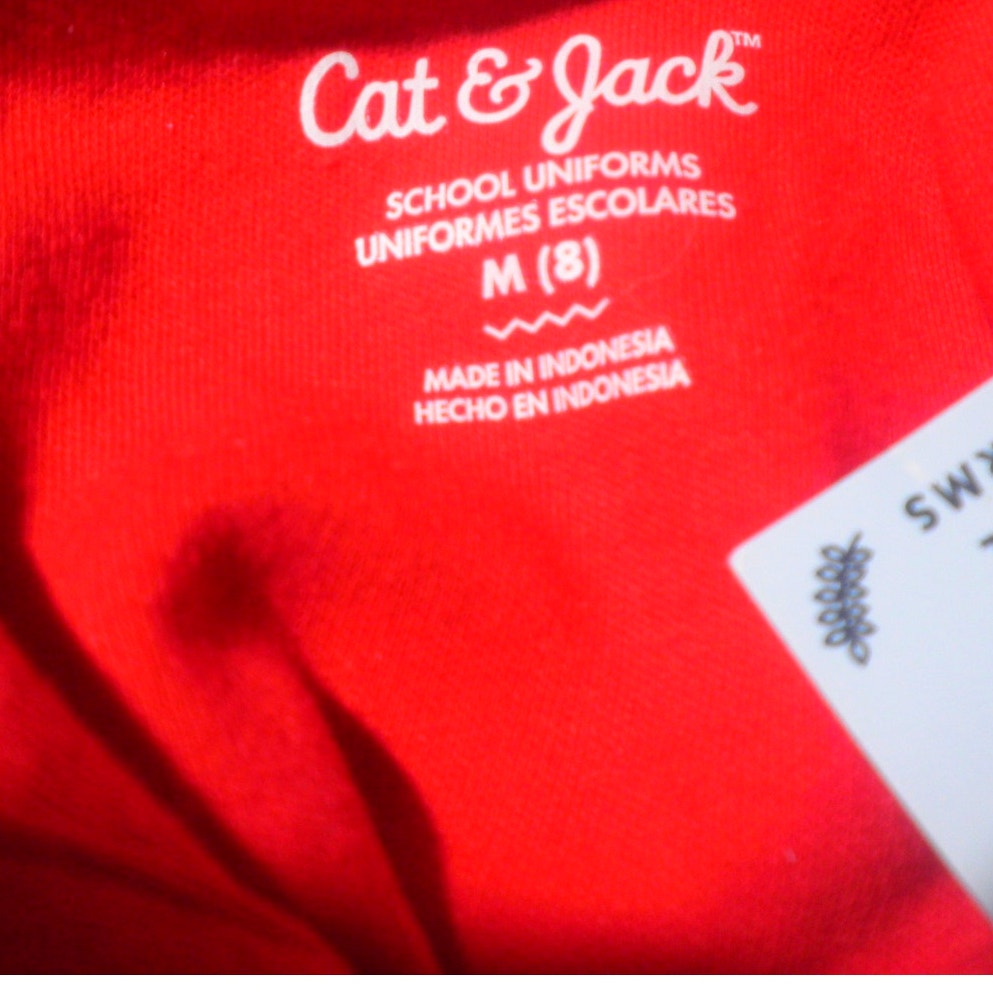 Girls' Short Sleeve Interlock Polo Shirt - Cat & Jack™ Red Medium (8)