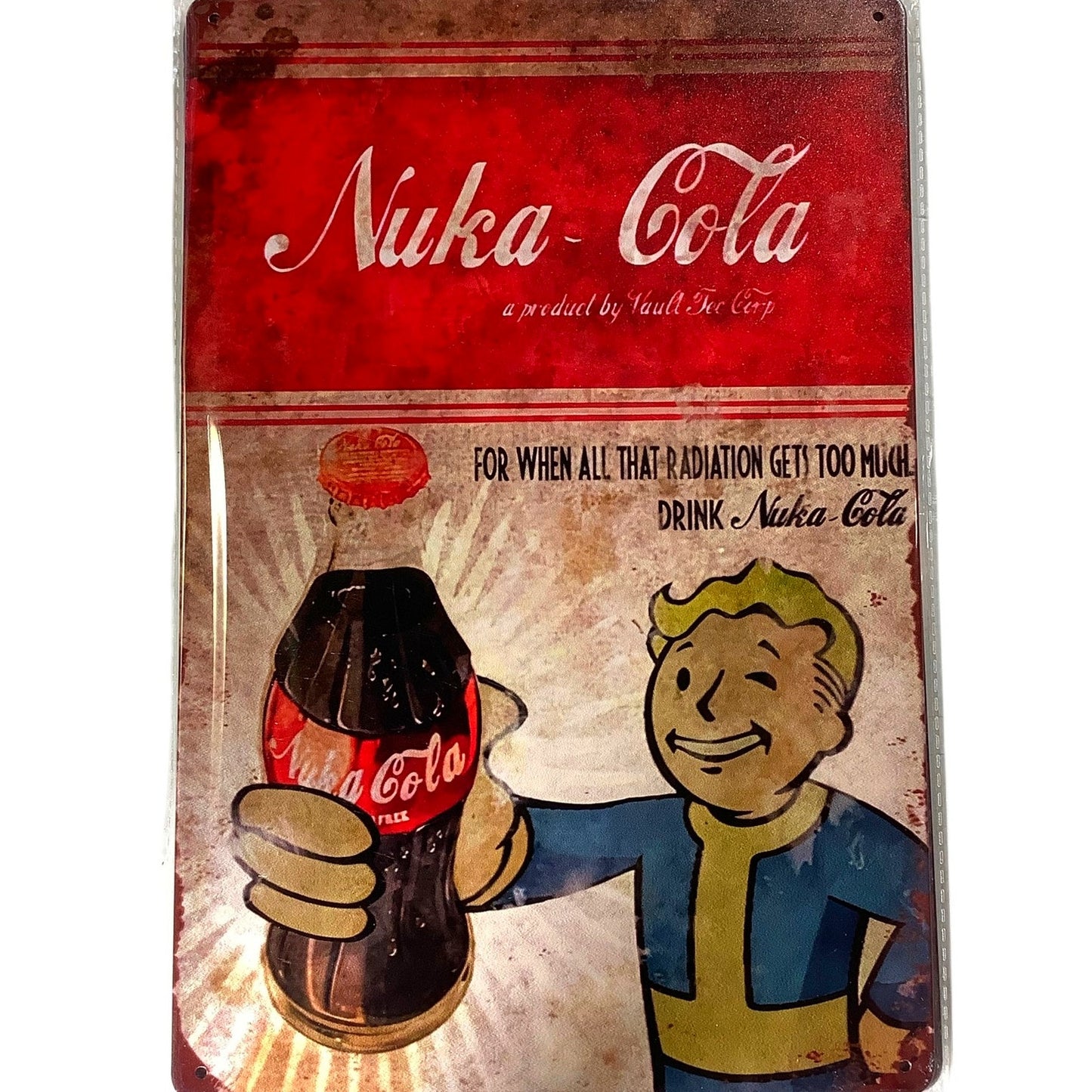 Fallout Nuka-Cola, 8" x 12" Vintage Retro Metal Game Poster Sign