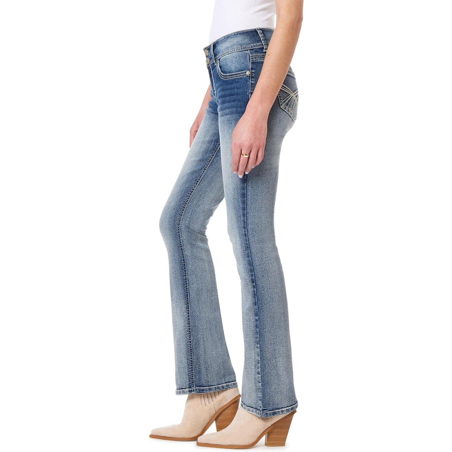 Luscious Curvy  Bootcut Mid-Rise Insta Stretch Plus Jeans, Camille, 24 Plus