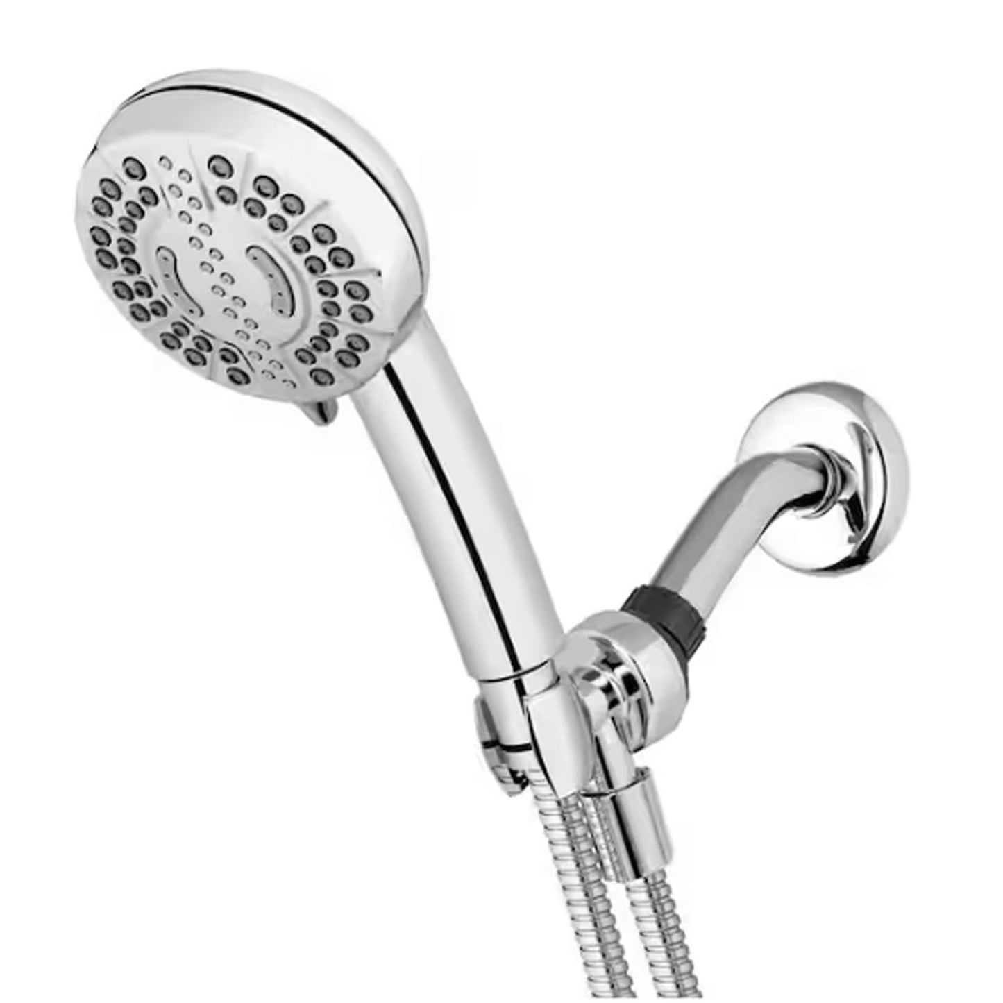 7-Spray Patterns, 1.8 GPM, 4" Wall Mount Adjustable Handheld Shower Head, Chrome