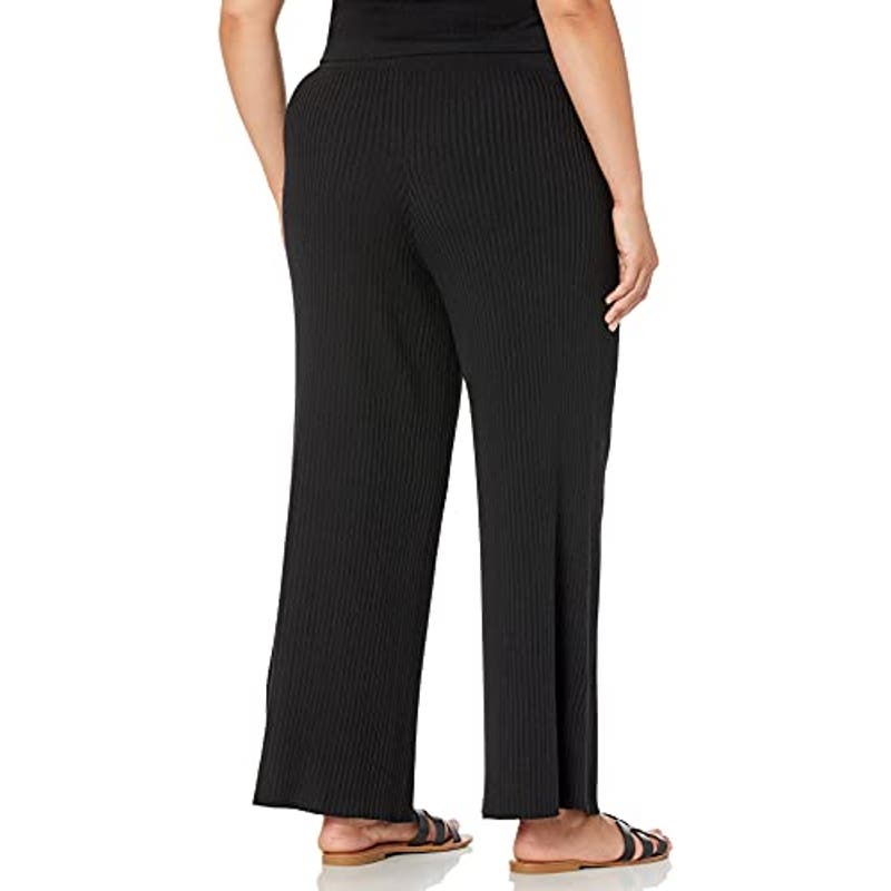 The Drop Women's Catalina Pull-On Rib Sweater Pant, Small (4-6), Black