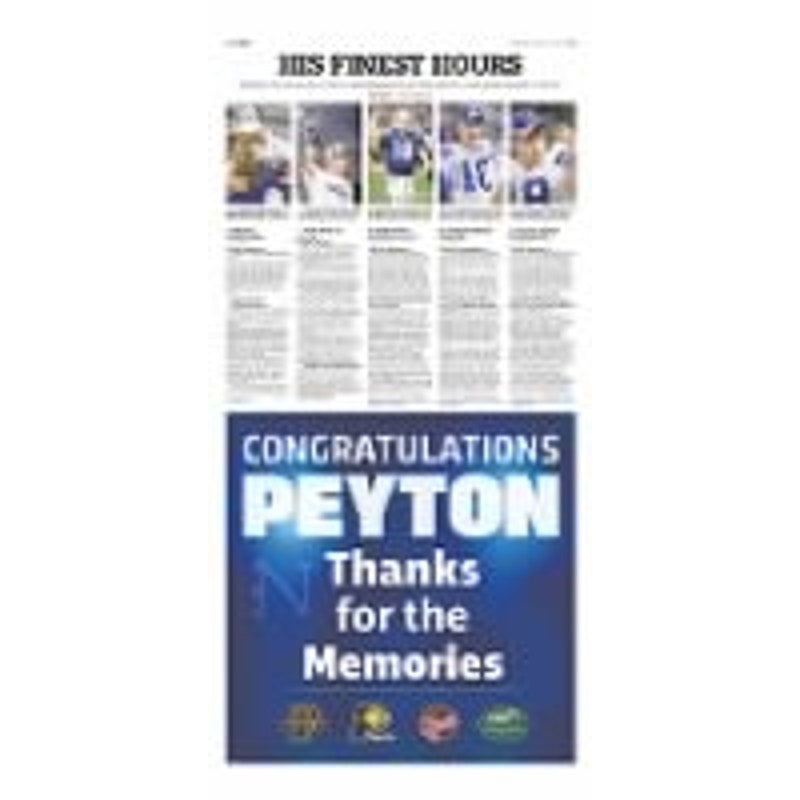 Rare; Indianapolis Star 3-13-16 Collector's Edition - Peyton Manning Retirement