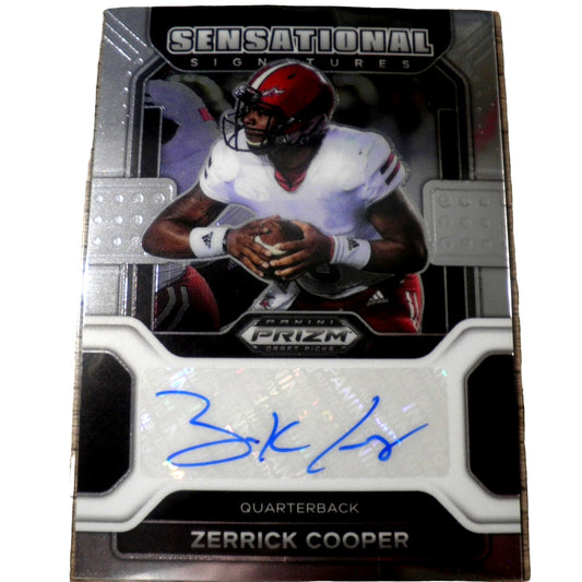 QB Zerrick Cooper Signed Panini Prizm Sensational Signatures, 2022 Draft Picks