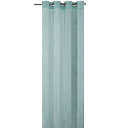 Eclipse Emina Crushed Sheer Voile Rod Grommet, Single Curtain Panel 50"x84" Aqua