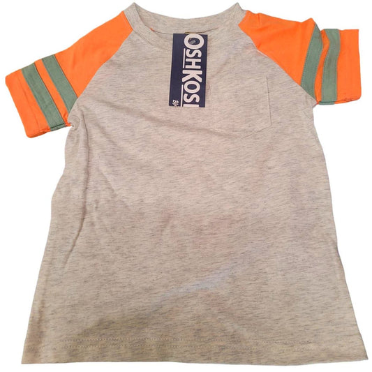 OshKosh B'gosh Toddler Boys' Knit Colorblock S/S Henley T-Shirt - Orange 2T