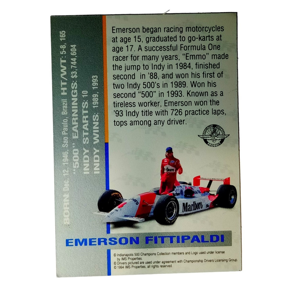 1994 Indianapolis Motor Speedway Indianapolis 500 Champions Collection, NM