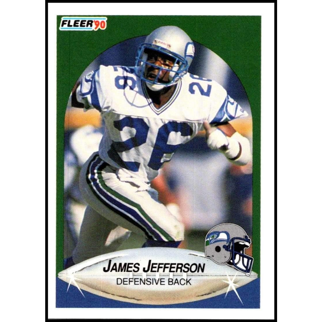 1990 Fleer Football #267 James Jefferson Seattle Seahawks, NFL Trading Card