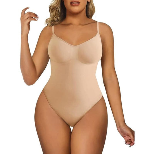 SHAPERX Shapewear Bodysuit Tummy Control Seamless Sculpting Snatched Waist, S/M