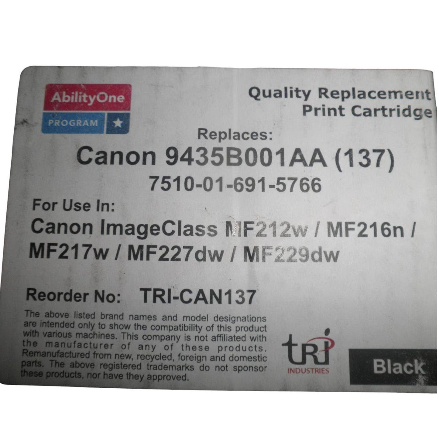 AbilityOne Toner Cartridge for Canon 9435B001AA (137) - Page Yield 2,400 - Black