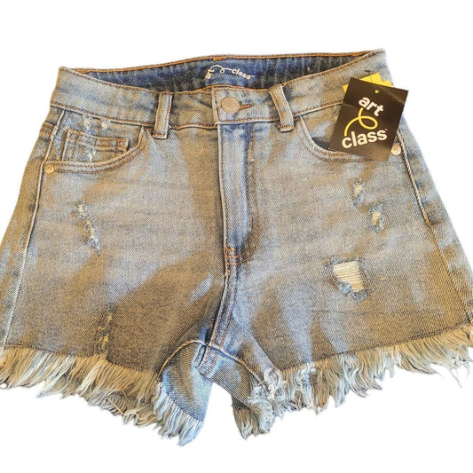 Girl's A-Line High-Rise Med. Wash Jean Shorts - Art Class, Size Med (7/8) NWT