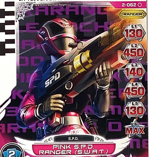 Pink S.P.D. Ranger (S.W.A.T.) Card 2-062 Guardians of Justice Power Rangers 2013