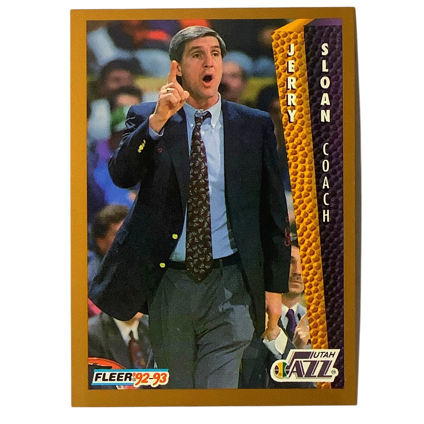 Jerry Sloan (Coach), Card #226, Utah Jazz, 1992-93 Fleer NBA