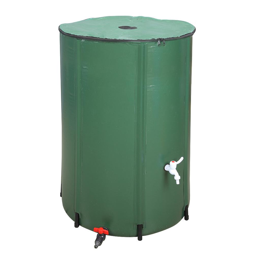 Karl home 100 Gal. Green Rainwater Barrel, Collapsible Water Barrell, NIB