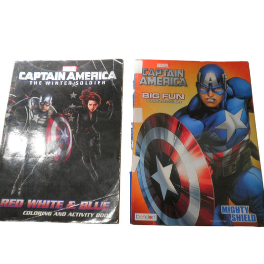 2 Captain America (Marvel) Coloring Book and Fun Activity Book