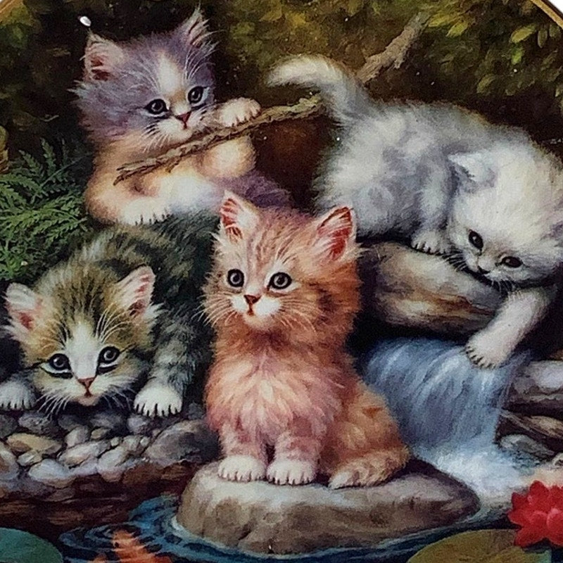 Collector's Plate: Purr-petual Calendar, By the Lily Pond, March 1999, BradEx