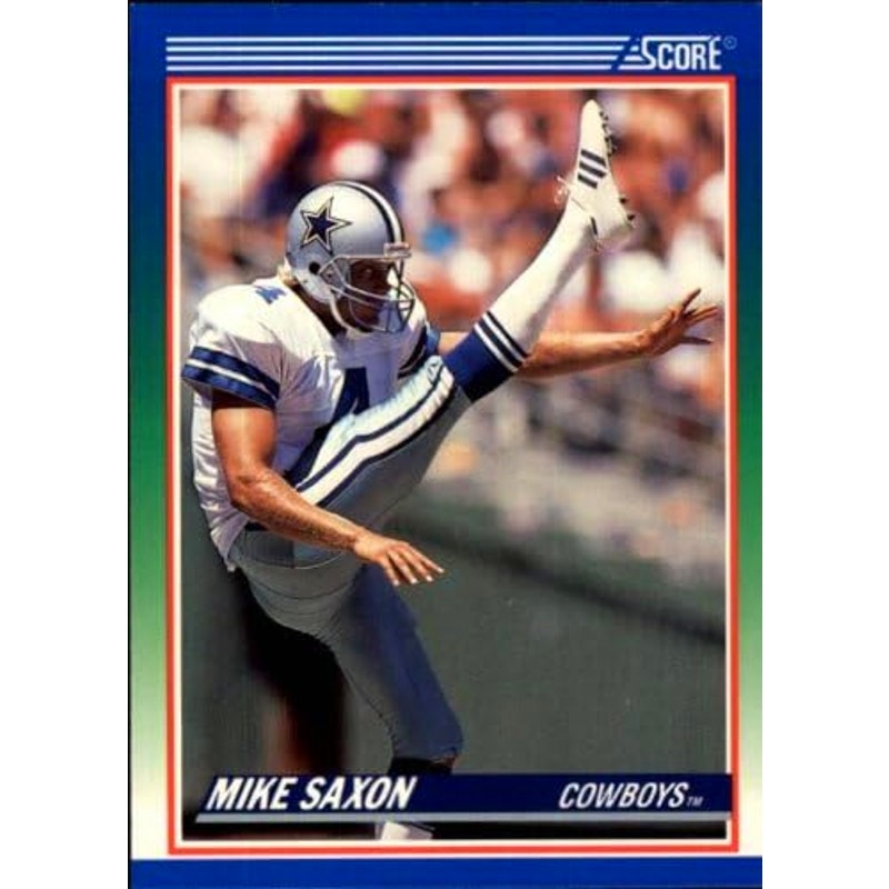 1990 Score Football Card #379 Mike Saxon, Dallas Cowboys,  EXC Condition