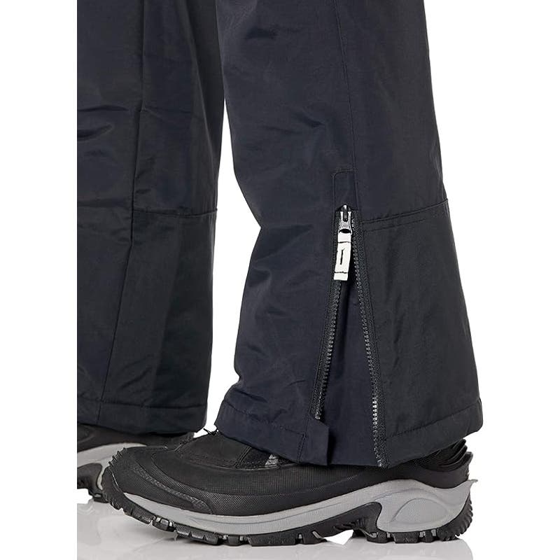 Men's Water-Resistant Insulated Snow Pants, Black, Small, Waist 31.5 in.