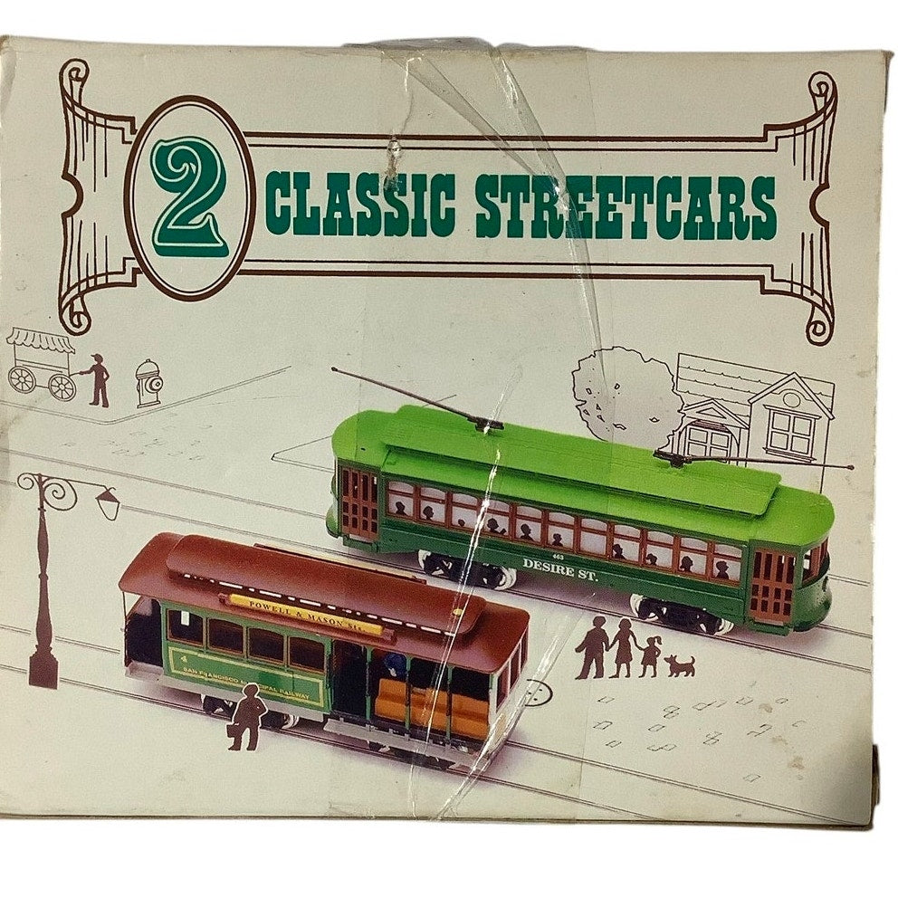 San Francisco Cable Car (4.25") & Desire St Trolley (6")- Classic Streetcars