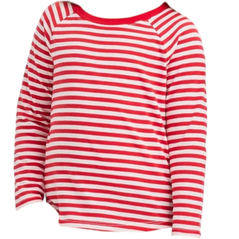 Toddler Girls' Striped Long Sleeve T-Shirt - Cat & Jack Red 3T