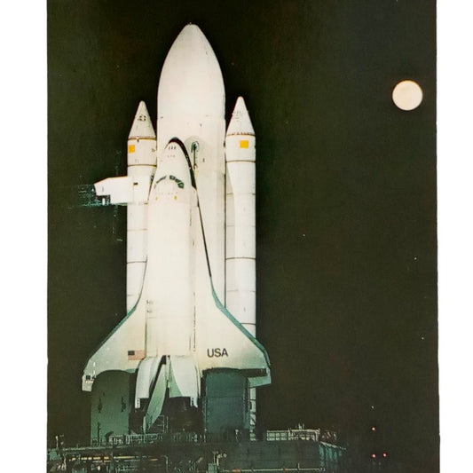 Space Shuttle Enterprise at Kennedy Space Center, 3-1/2 x 5-3/8 Vintage Postcard