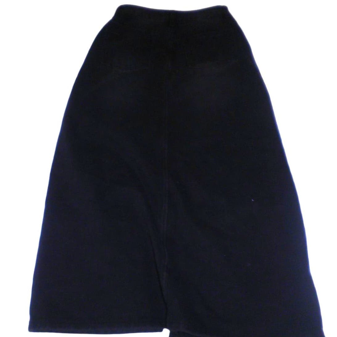 Black Long Denim Skirts Summer High Waist Slim Sexy Open Split Straight Skirt, S