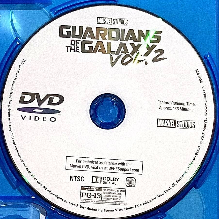 Guardians Of The Galaxy 2, 2017 Blu-Ray + DVD, Action/Adventure PG-13