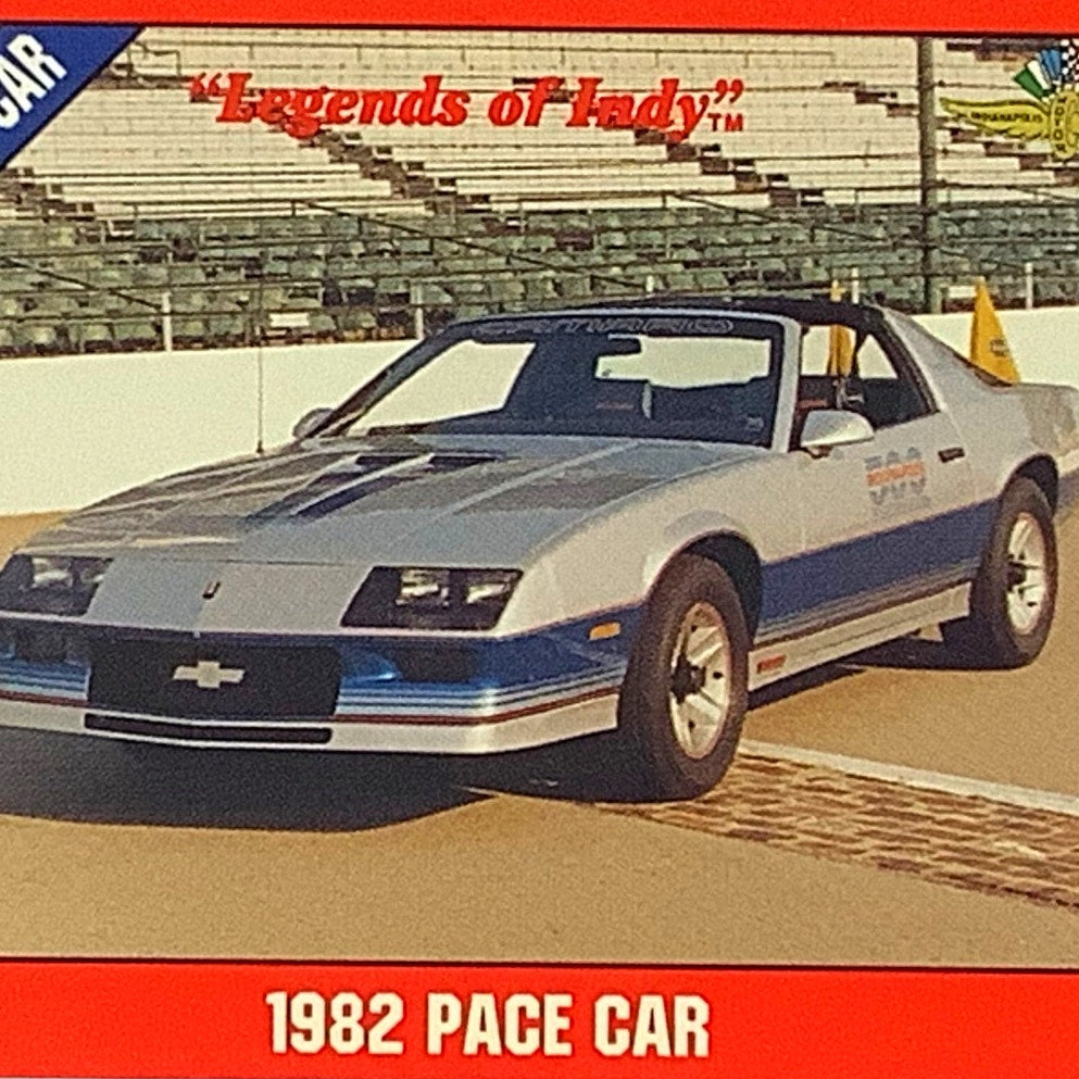 1982 Indy 500 Pace Car -Chevrolet Camaro Z28, 1992 Legends of Indy Card 49, NM+