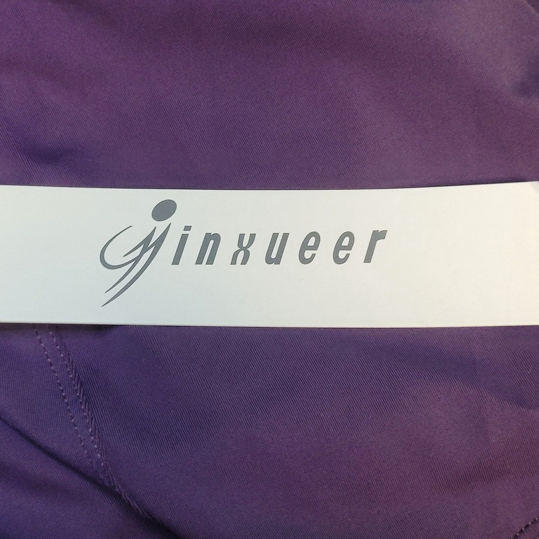 JINXUEER Flowy Crossback Tankini Top Modest Swimwear, Purple, Size 14, Top Only