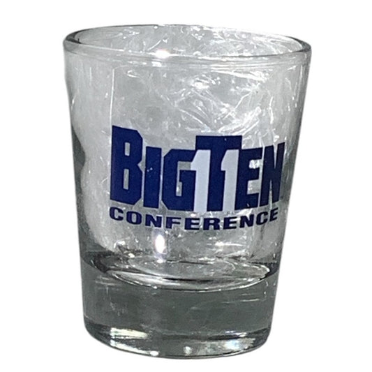 Vintage 1990 Big 10 (11) NCAA Conference Shot Glass, 2"D x 2-1/2"H