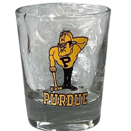 1990 Big 10 (11) NCAA PURDUE Boilermakers, Purdue Pete Shot Glass, 2"D x 2-1/2"H