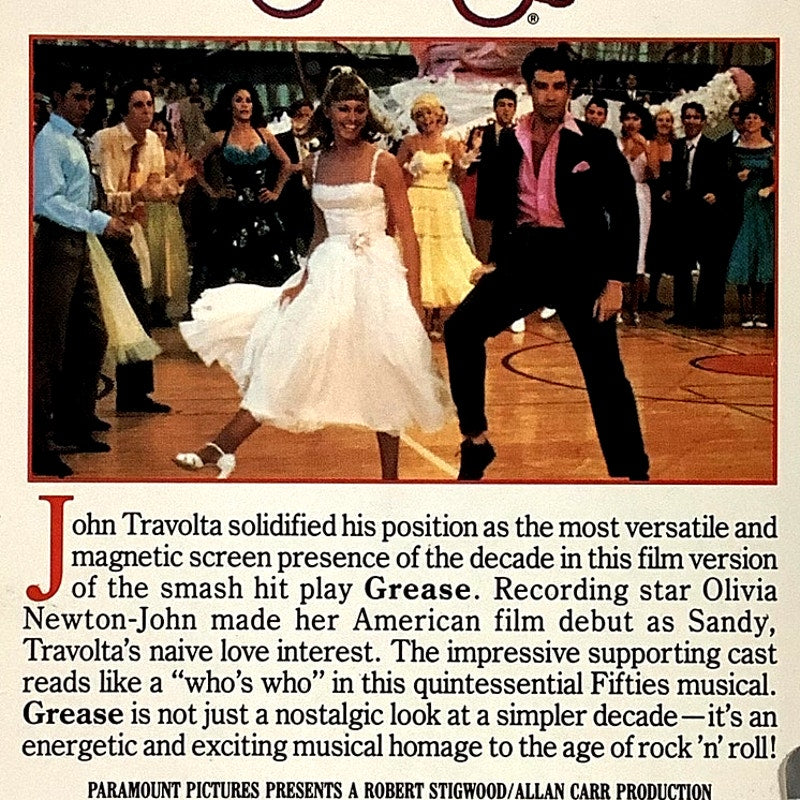 GREASE (1977 VHS) 110 Minutes of John Travolta and Olivia Newton-John's Classic