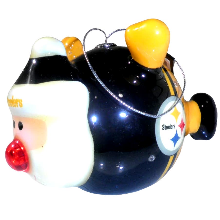 Pittsburgh Steelers NFL Licensed LED Santa and Snowman Christmas Ornaments