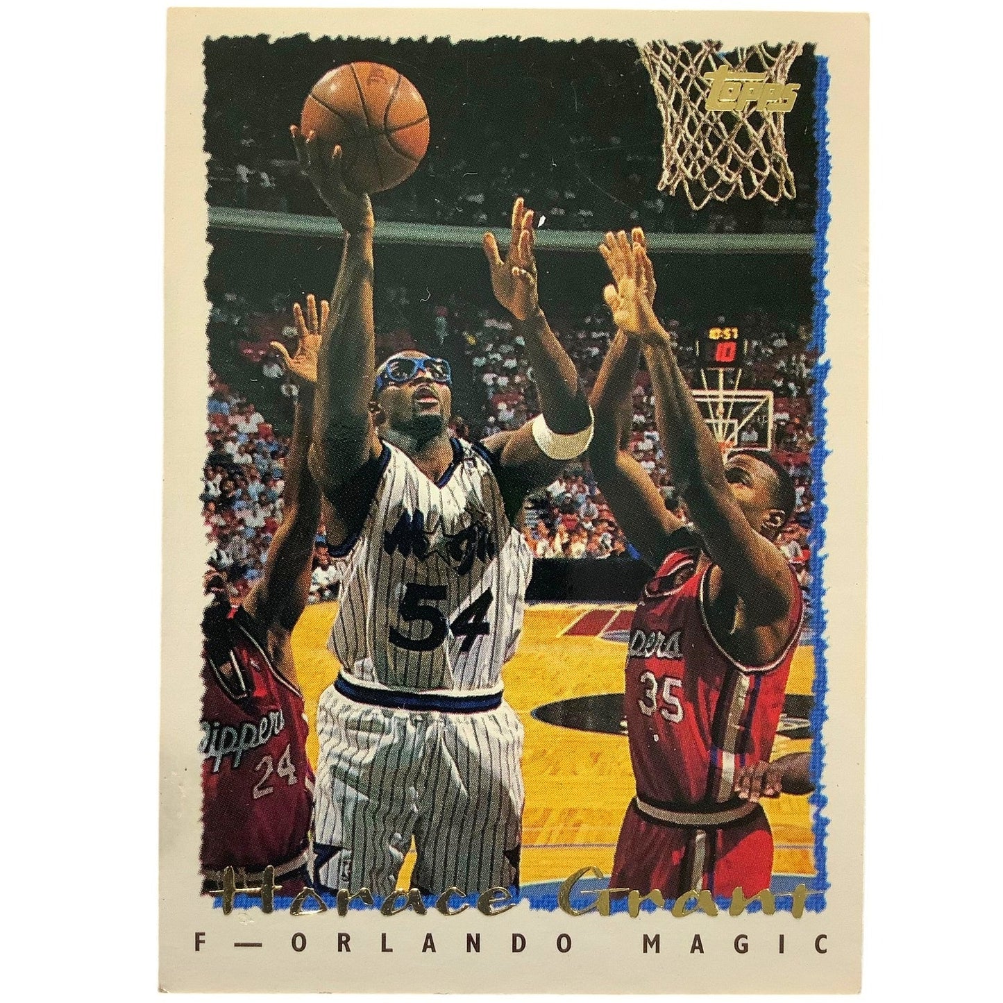 Horace Grant, Orlando Magic, 1994 Topps Collector's Card 375, EXC/NM