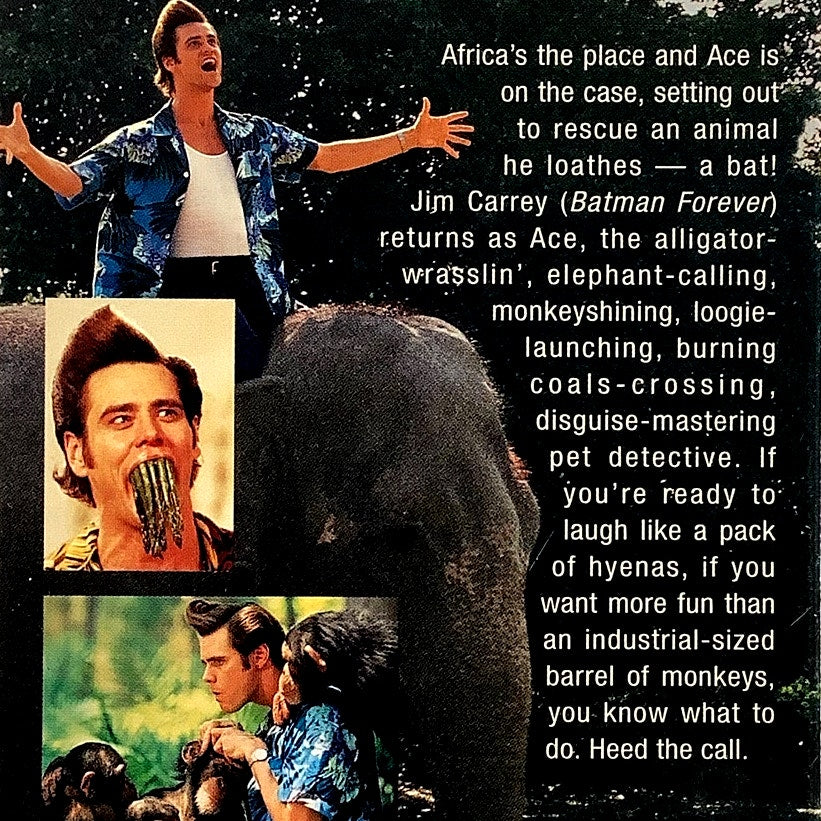 Ace Ventura: When Nature Calls (1995 VHS) 94 Minutes of Jim Carrey Comedy, EUC