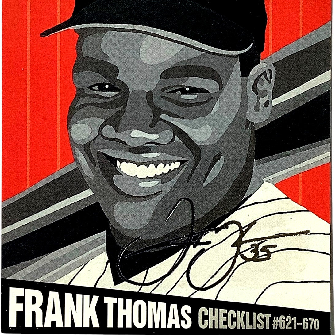 1994 Upper Deck Checklist #621-670, Frank Thomas, Limited Silver Signature, #327