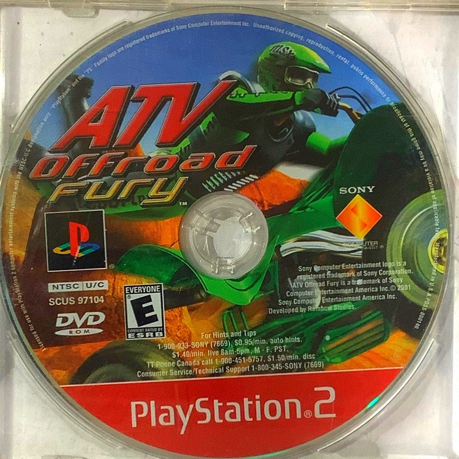 ATV Offroad Fury PS2, Playstation 2, 2001 (In Jewel Case, No Wrap or Manual)