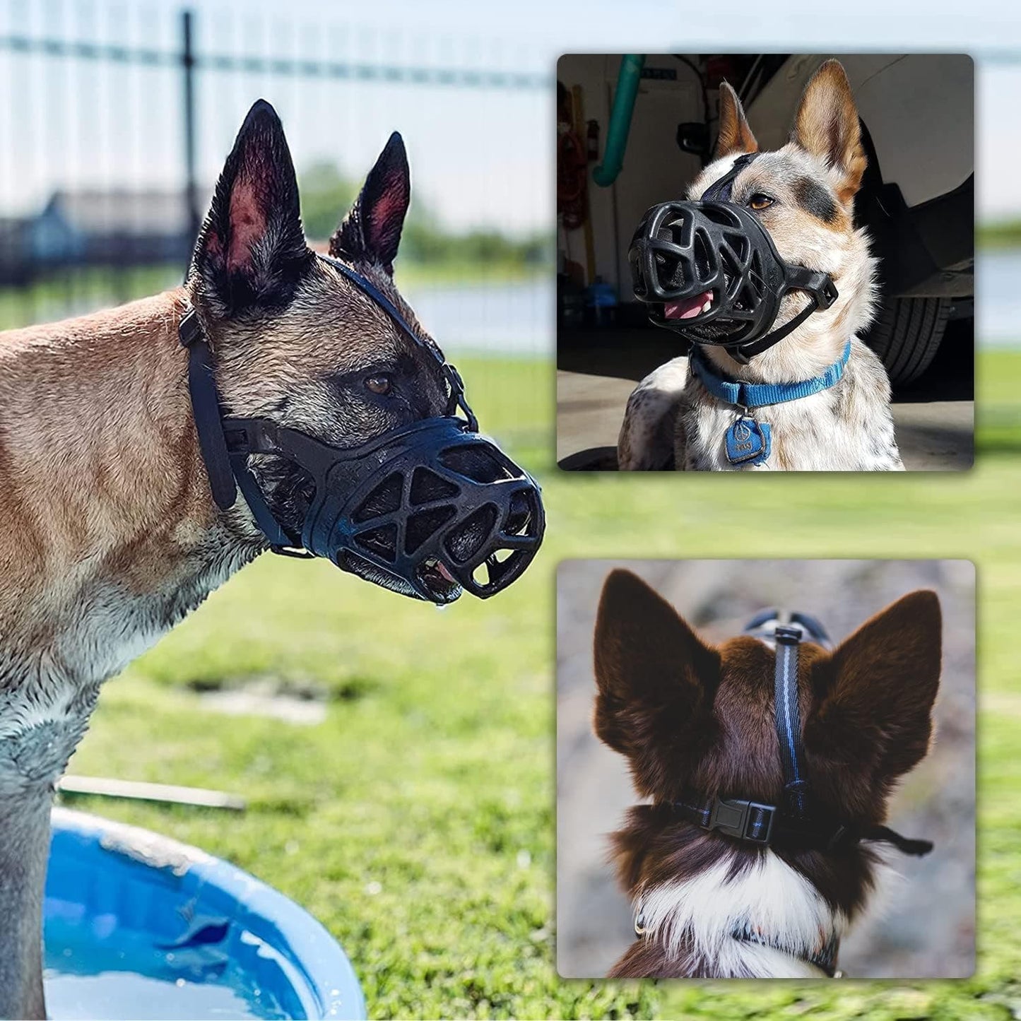 XL Dog Muzzle, Breathable Basket Muzzle, for Aggressive Dogs, Barking, Biting...