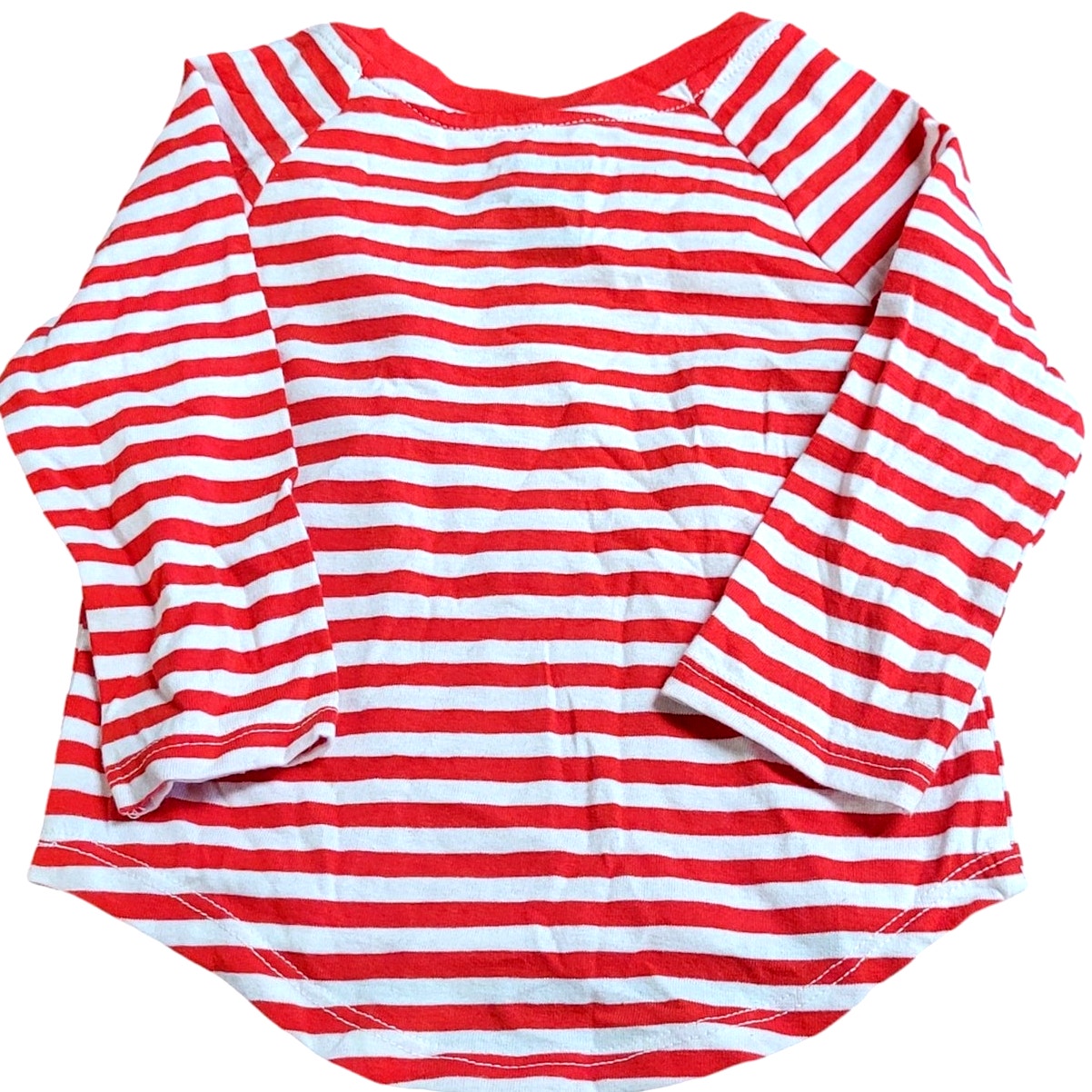 Toddler Girls' Striped Long Sleeve T-Shirt - Cat & Jack Red 3T