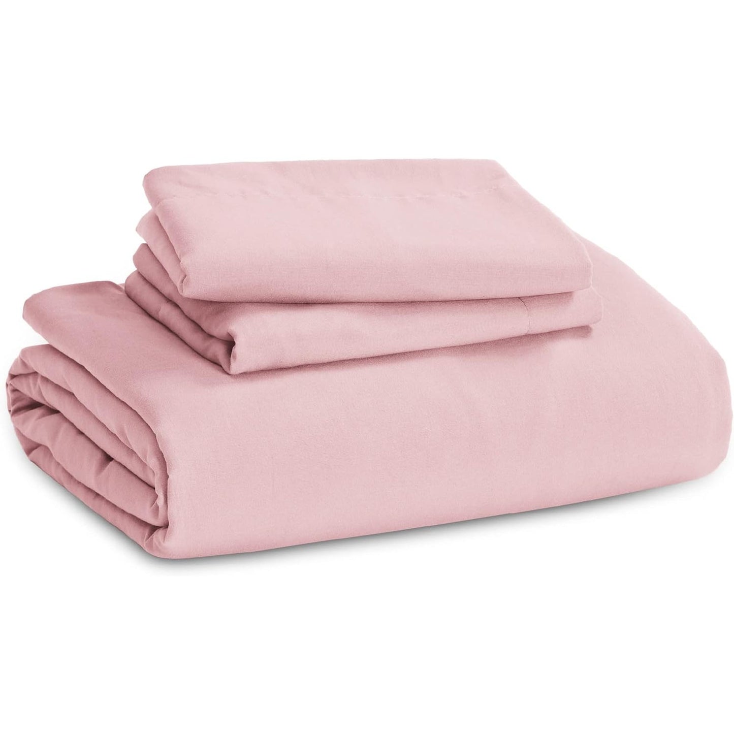 BedSure Pink Duvet Cover King Size (104x90) & 2 Pillow Shams - Soft Prewashed