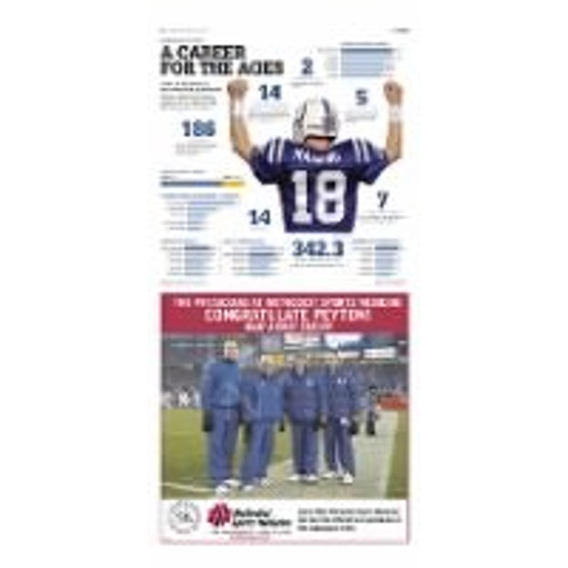 Rare; Indianapolis Star 3-13-16 Collector's Edition - Peyton Manning Retirement