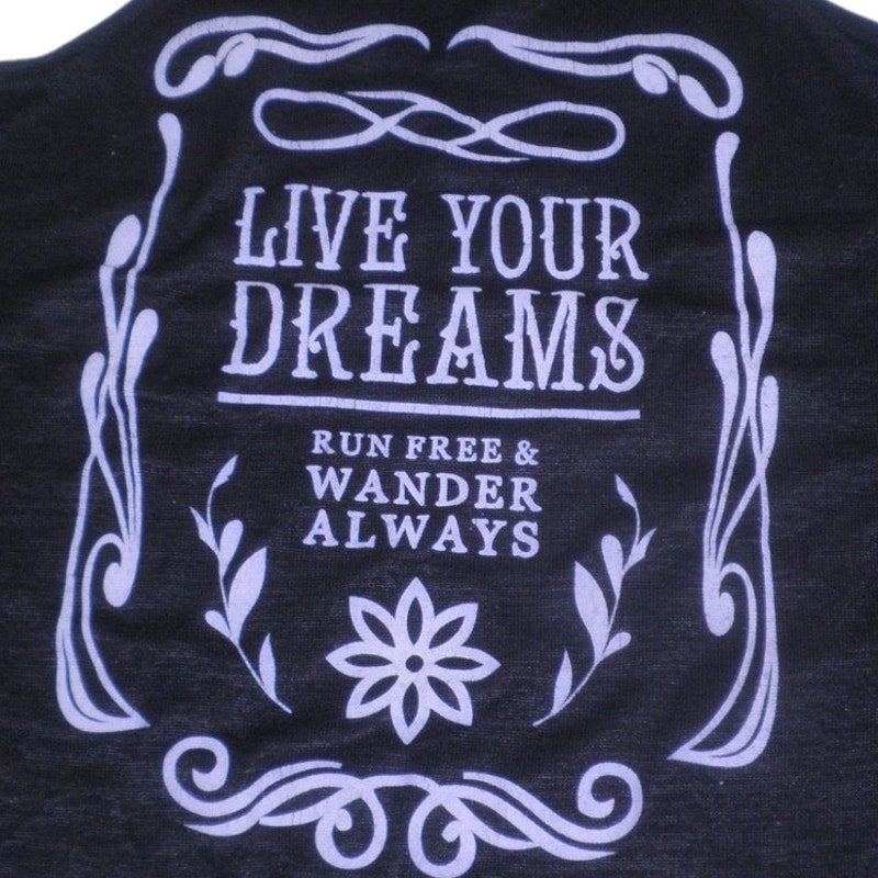 Freeze Brand Stretchy Tank- "Live Your Dreams, Run Free and Wander Always", SM