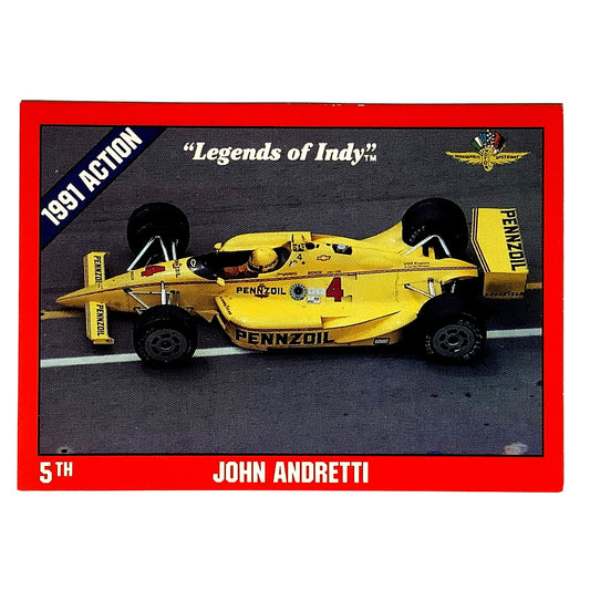 John Andretti 5th Place Indy 500, 1991 Action, 1992 Legends of Indy, Card #6