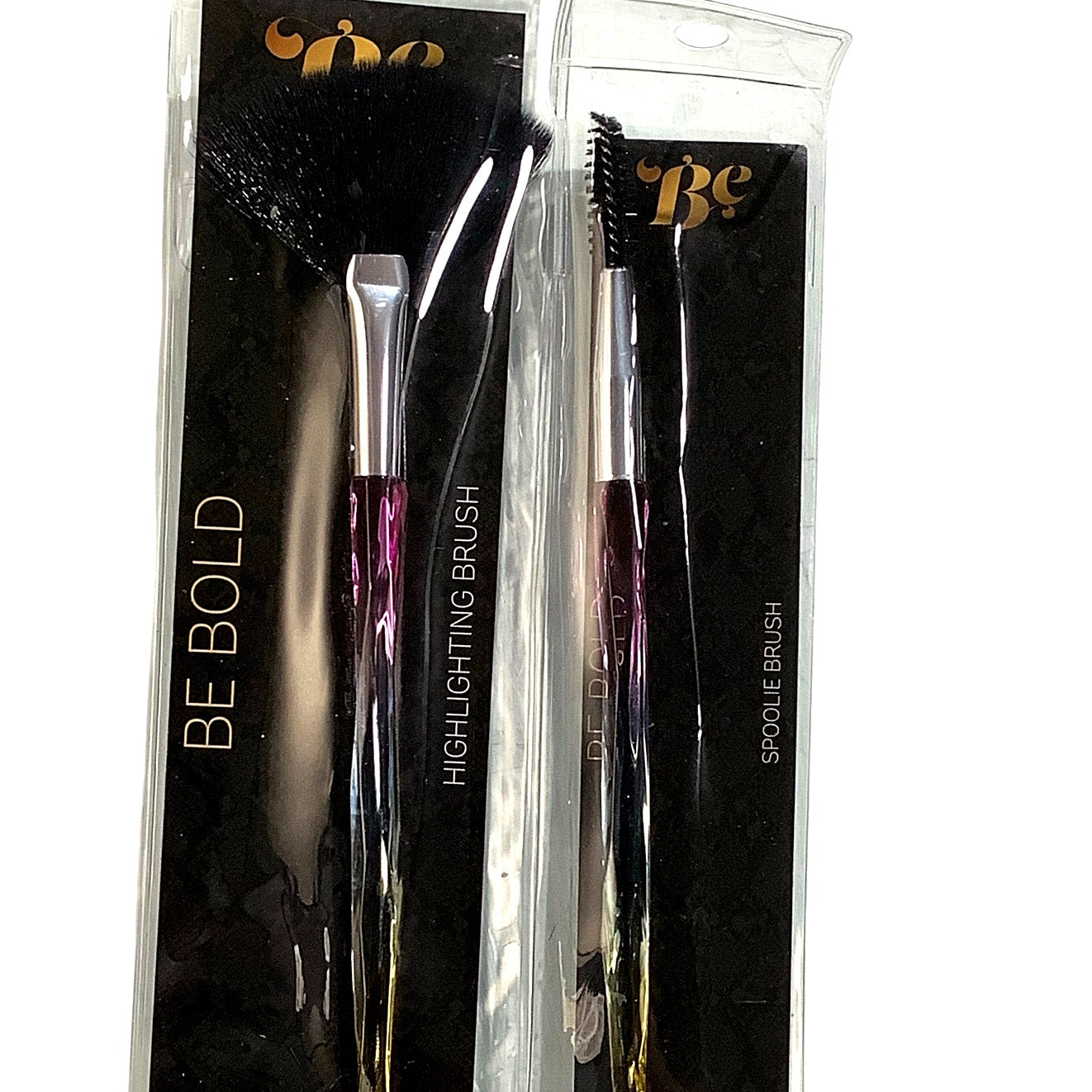 2-PK Beauty Essentials Makeup Brushes- Highlighting & Spoolie Brushes